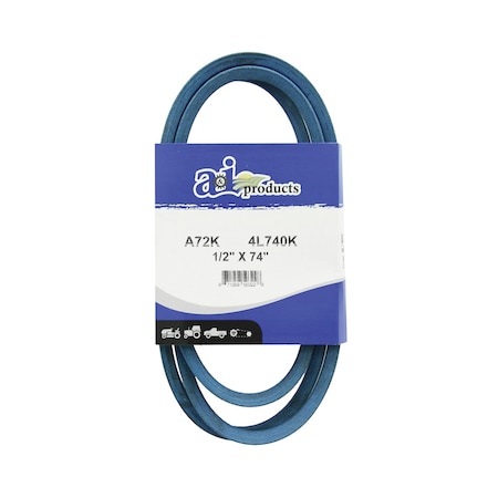 A & I Products Aramid Blue V-Belt (1/2" X 74" ) 11.5" x5.7" x1" A-A72K